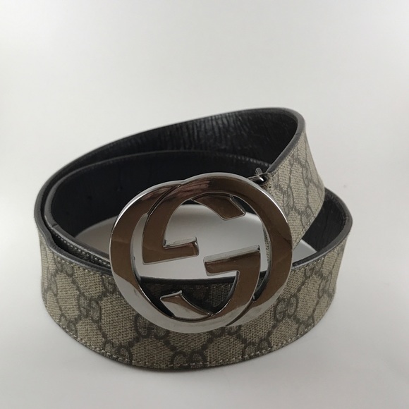 Auth brown Gucci belt interlocking GG monogram - Picture 2 of 5